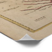 Antiek Kaart Ganges River / India, Poster Print (Hoek)