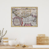 Antiek kaart, Guinee - Afrikaanse kust, verslag-Ka Poster (Keuken)