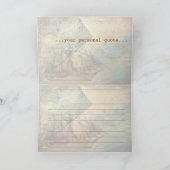 Antiek Kaart - Kaart, Begroetende Nota (Binnen)