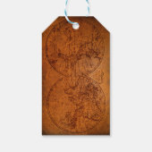 Antiek Kaart Klassieke  Rustic Cadeaulabel (Achterkant)