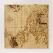 Antiek kaart legpuzzel (Horizontaal)