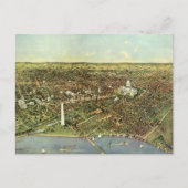 Antiek kaart met een panoramisch Uitzicht van Wash (Voorkant)