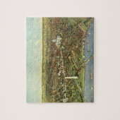 Antiek kaart met een panoramisch Uitzicht van Wash Legpuzzel (Verticaal)