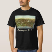 Antiek kaart met een panoramisch Uitzicht van Wash T-shirt (Voorkant)