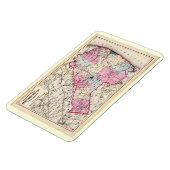 Antiek Kaart, Monmouth County, NJ 1872  Post Magneet (Linkerzijde)