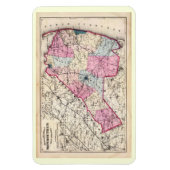 Antiek Kaart, Monmouth County, NJ 1872  Post Magneet (Verticaal)