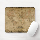 Antiek kaart Mousepad Muismat (Met muis)