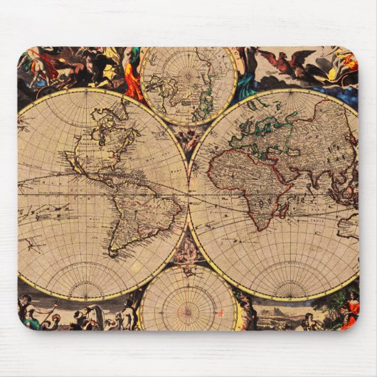 Antiek kaart muismat (Voorkant)