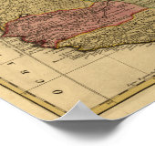 Antiek kaart Noord-Afrika 1742 Poster (Hoek)