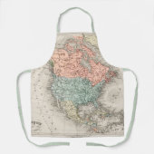 Antiek kaart Noord-Amerika Schort (Voorkant)