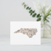 Antiek kaart North Carolina Afbeelding Map (Staand voorkant)