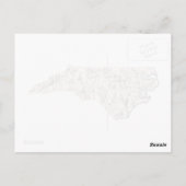 Antiek kaart North Carolina Afbeelding Map (Achterkant)