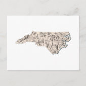 Antiek kaart North Carolina Afbeelding Map (Voorkant)