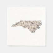 Antiek kaart North Carolina Afbeelding Map Servet (Voorkant)