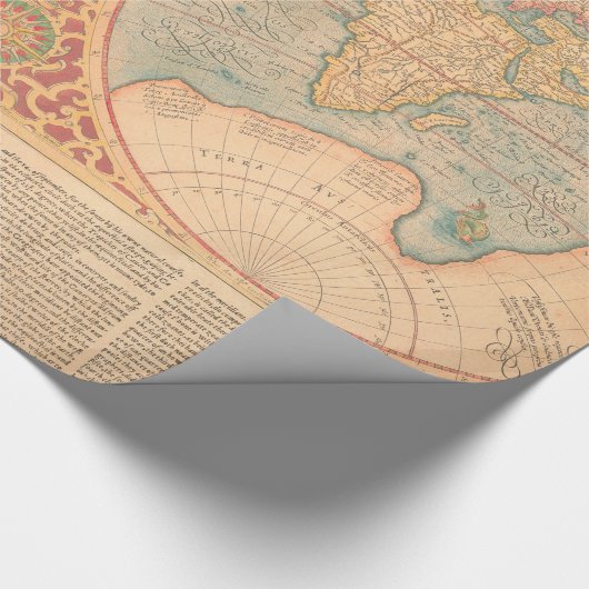 Antiek kaart - Orbis Terrae Compendiosa Descritio Cadeaupapier (Hoek)