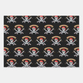 Antiek kaart Pirate Jolly Roger verjaardagsfeestje Inpakpapier Vel (Voorkant 2)