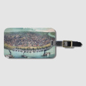 Antiek kaart Saint Louis Missouri Bagagelabel (Voorkant (horizontaal))