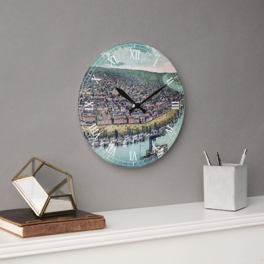 Antiek kaart Saint Louis Missouri Grote Klok (Kantoor)