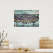 Antiek kaart Saint Louis Missouri Poster (Keuken)