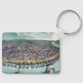 Antiek kaart Saint Louis Missouri Sleutelhanger (Voorkant)