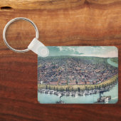 Antiek kaart Saint Louis Missouri Sleutelhanger (Achterkant)