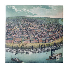 Antiek kaart Saint Louis Missouri Tegeltje