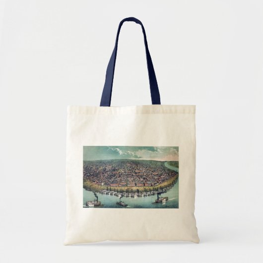 Antiek kaart Saint Louis Missouri Tote Bag (Voorkant)