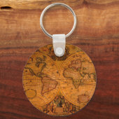 ANTIEK KAART SLEUTELHANGER (Voorkant)