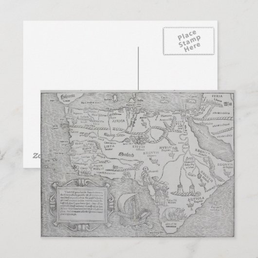 Antiek kaart van Afrika (Voorkant / Achterkant)