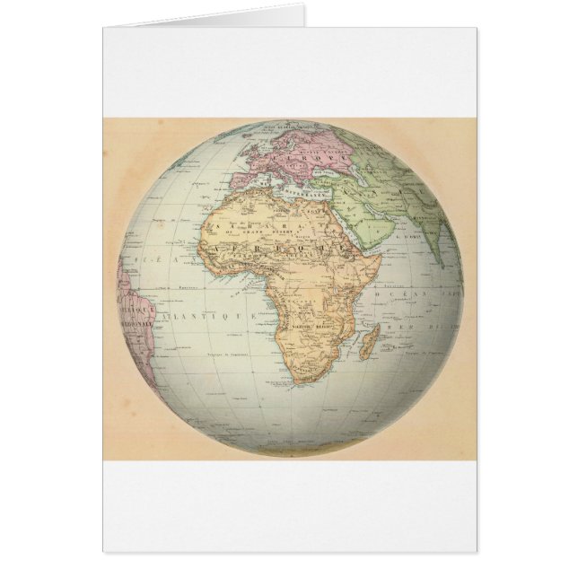 Antiek kaart van Afrika (Voorkant)