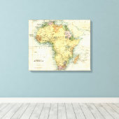 Antiek kaart van Afrika Canvas Afdruk (Insitu (Houten vloer))