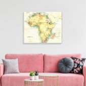 Antiek kaart van Afrika Canvas Afdruk (Insitu (Woonkamer))
