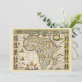 Antiek kaart van Afrika door Hondius en Jansson (Staand voorkant)