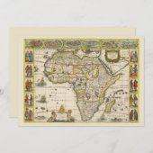 Antiek kaart van Afrika door Hondius en Jansson (Voorkant / Achterkant)