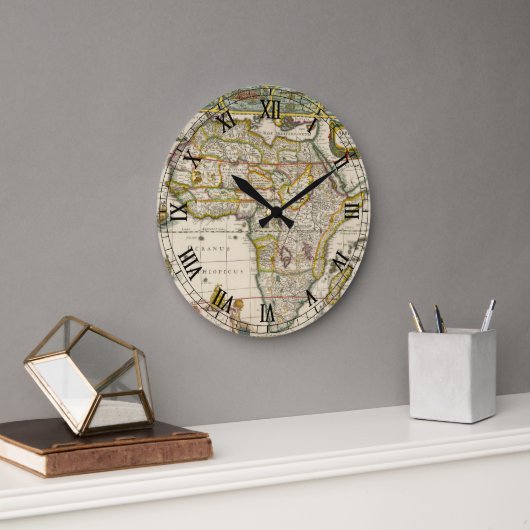 Antiek kaart van Afrika door Hondius en Jansson Grote Klok (Kantoor)