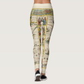 Antiek kaart van Afrika door Hondius en Jansson Leggings (Achterkant)