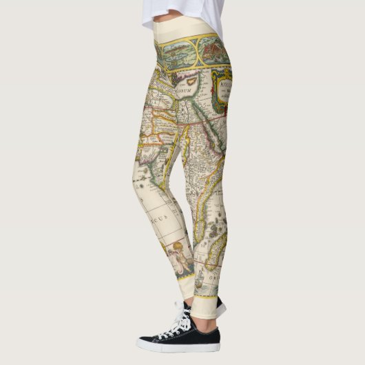 Antiek kaart van Afrika door Hondius en Jansson Leggings (Links)