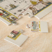 Antiek kaart van Afrika door Hondius en Jansson Legpuzzel (Zijkant)