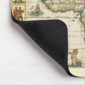 Antiek kaart van Afrika door Hondius en Jansson Muismat (Hoek)