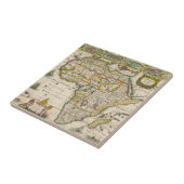 Antiek kaart van Afrika door Hondius en Jansson Tegeltje (Zijkant)