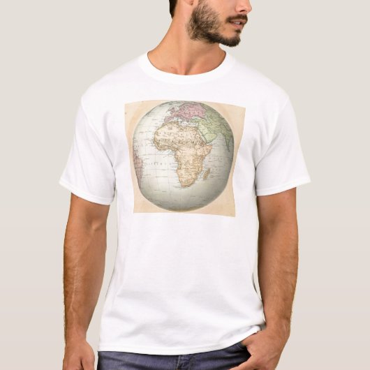 Antiek kaart van Afrika T-shirt (Voorkant)