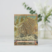 Antiek kaart van Amsterdam, Nederland (Staand voorkant)