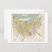 Antiek kaart van Amsterdam, Nederland, (Voorkant / Achterkant)