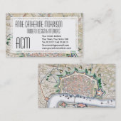 Antiek kaart van Antwerpse cartografie Visitekaartje (Voorkant / Achterkant)