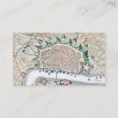 Antiek kaart van Antwerpse cartografie Visitekaartje (Achterkant)