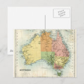 Antiek kaart van Australië (Voorkant / Achterkant)