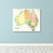 Antiek kaart van Australië Canvas Afdruk (Insitu (Houten vloer))