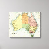 Antiek kaart van Australië Canvas Afdruk (Voorkant)