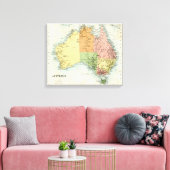 Antiek kaart van Australië Canvas Afdruk (Insitu (Woonkamer))