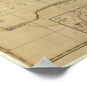 Antiek kaart van Australië rond 1770 Poster (Hoek)